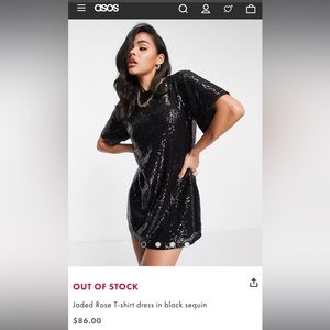 NEW ASOS Black Sparkle Party Dress! Never Worn!